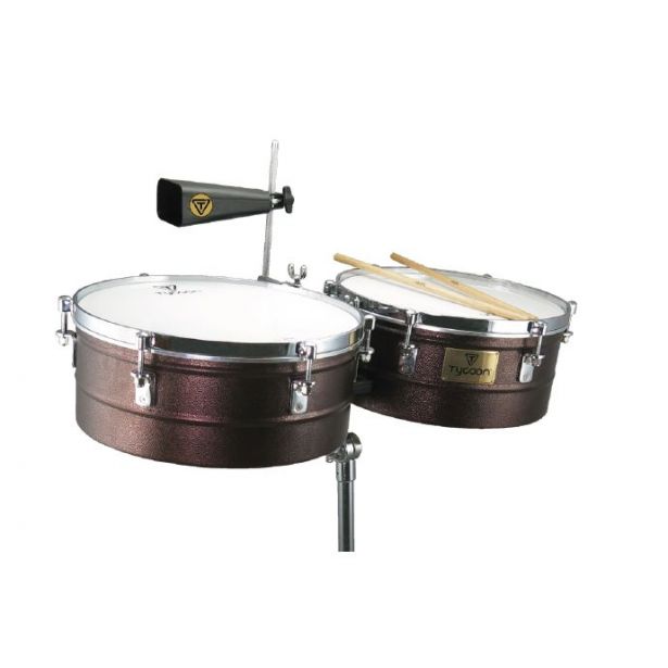 Tycoon 14" + 15" SPLASHED COPPER TIMBALES/ set - TTI-1415 SC