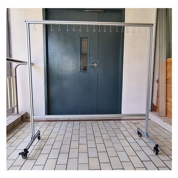 Aluminium Angklung TK Stand (18 notes) w/wheel (139cm x 137cm)