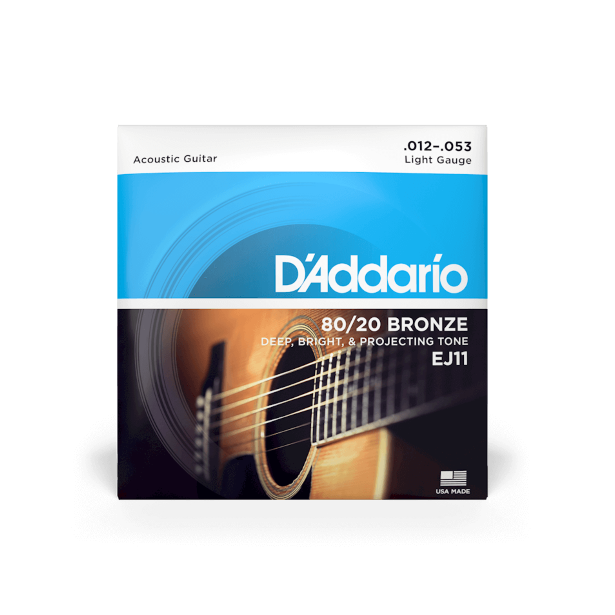 D' Addario Acoustic Guitar Strings Set Light 12 - 53 EJ11