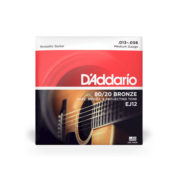 D' Addario Acoustic Guitar Strings Set Medium 13 - 56 EJ12