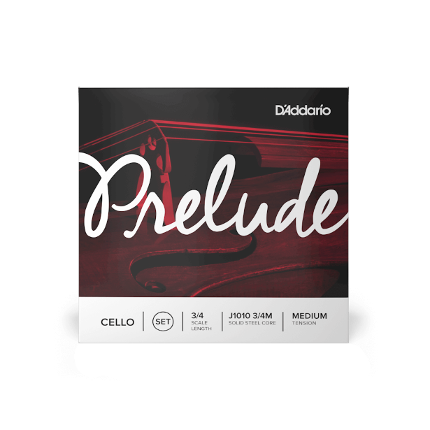 D' Addario Prelude Cello String Set 3/4 Scale Set Medium Tension J1010 3/4M