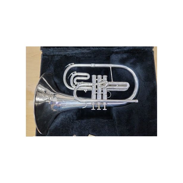 Used Kanstul Marching Mellophone 280 Silver s/n# 5671