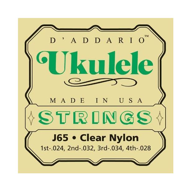 D' Addario Ukulele String, Soprano Clear Nylon J65