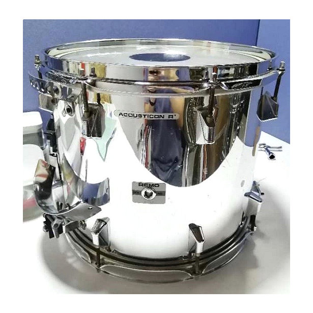 Used Remo Marching Snare Drum Silver