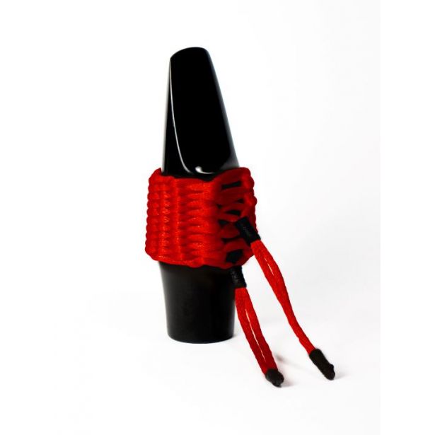 Bambu Hand Woven Alto Sax Ligature Red AA03