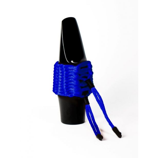 Bambu Hand Woven Alto Sax Ligature Sapphire Blue AA05