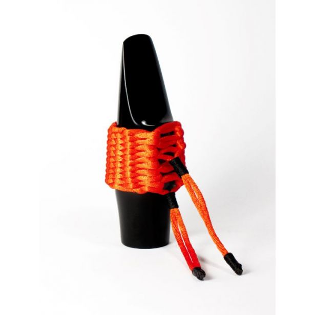 Bambu Hand Woven Alto Sax Ligature Orange AA06