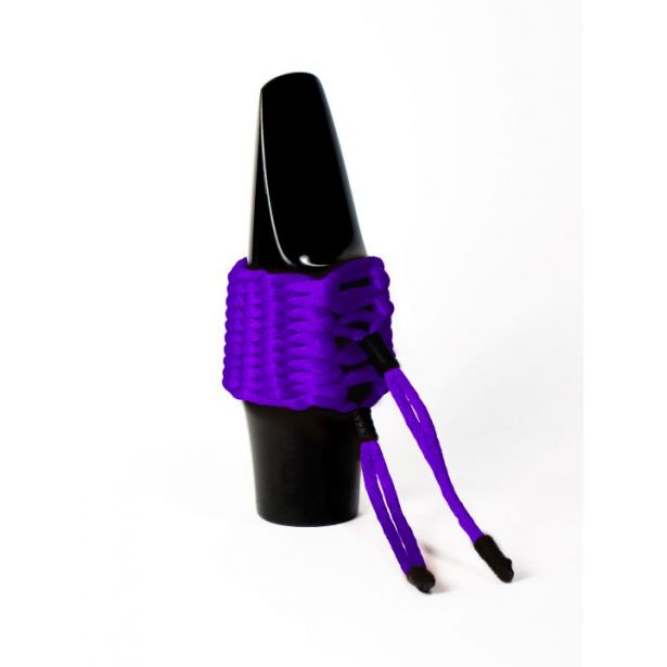 Bambu Hand Woven Alto Sax Ligature Purple AA11