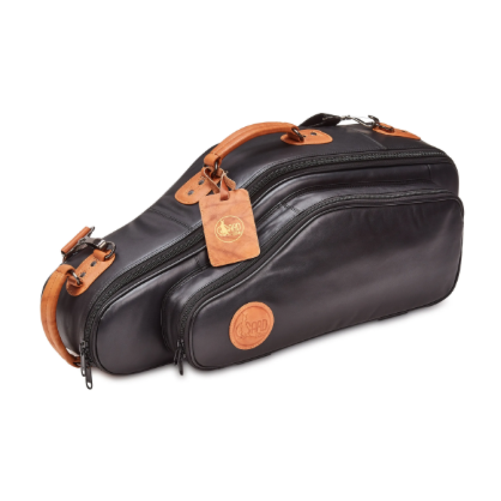 Gard Bags ELITE Alto Sax Gig Bag 104C-ELK (Black Leather & LNT Antique Leather Trims)