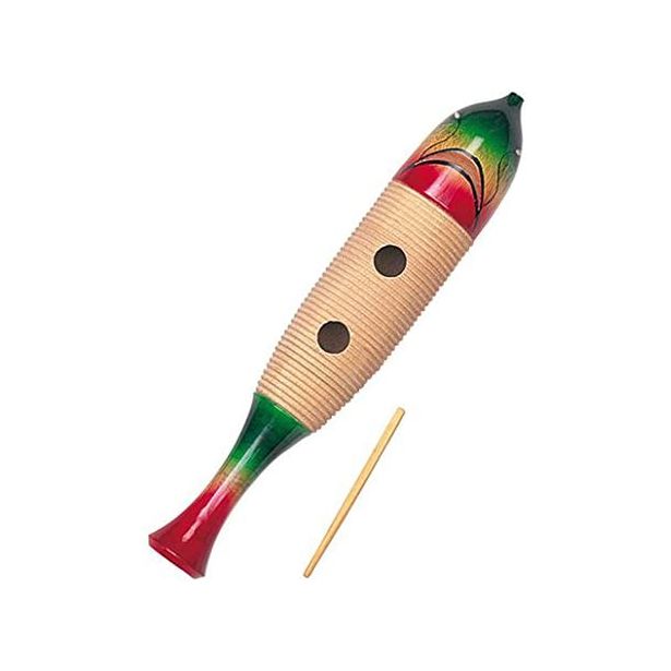 Dixon Wood Guiro with Scraper, Fish Style PRGU241