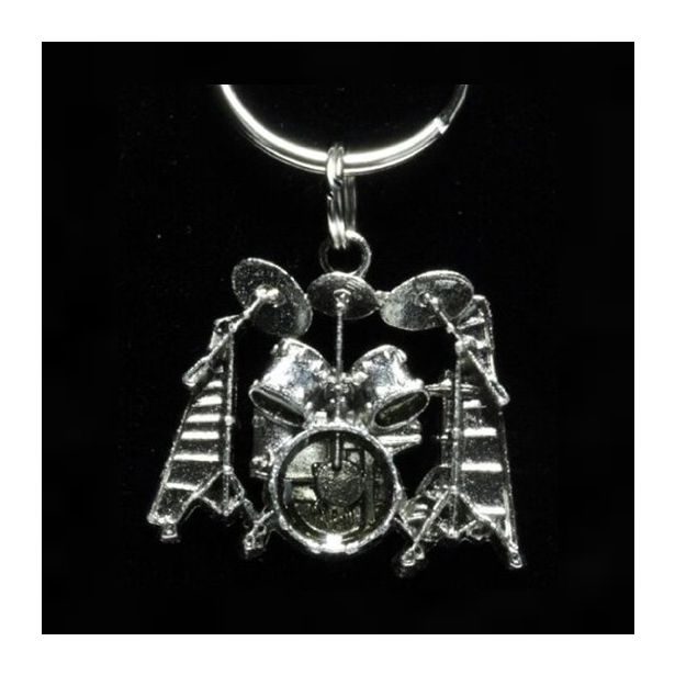 Drumset Silver Keychain FPK549S