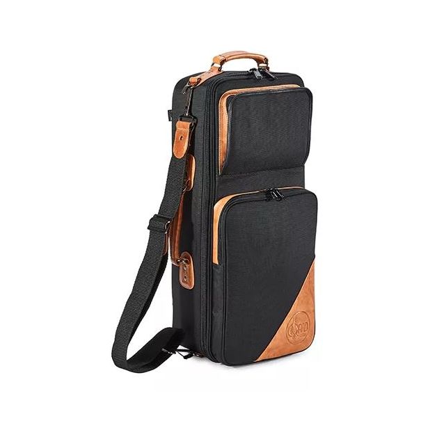 Gard Bag Compact Double Trumpet Gig Bag Elite 4-ECSK (Black Nylon with Leather Trim)