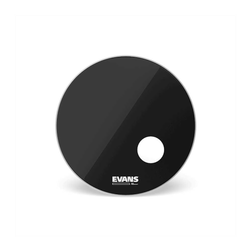 Evans EQ3 Resonant Black Bass Drumhead (w/ Offset Mic Port)