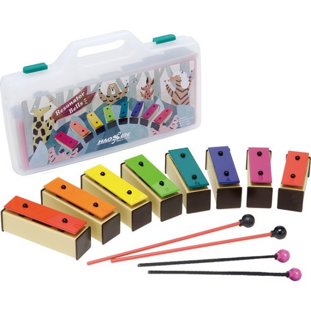 Hau Sheng 8 notes Plastic Resonator Bells with case and mallets HMB-8T(CN)