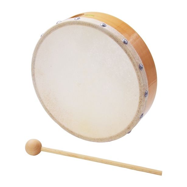 Hau Sheng Hand Drum 8 inch with mallet HTB-20AG