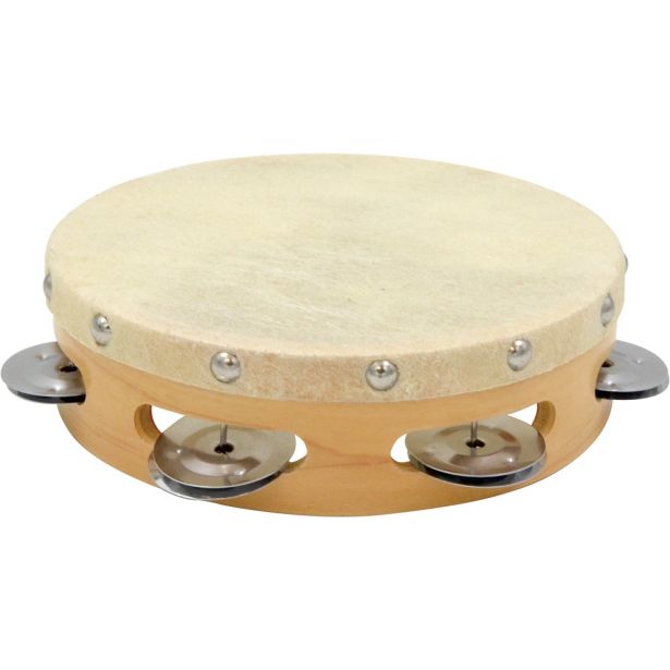 Hau Sheng Tambourine, Wooden Shell With Head HTW