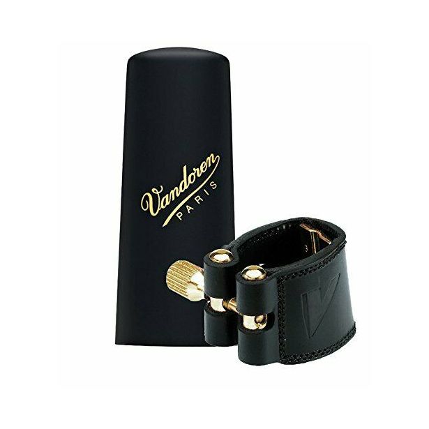 Vandoren Alto Sax Ligature Trad. Leather w/Plastic Cap LC27P