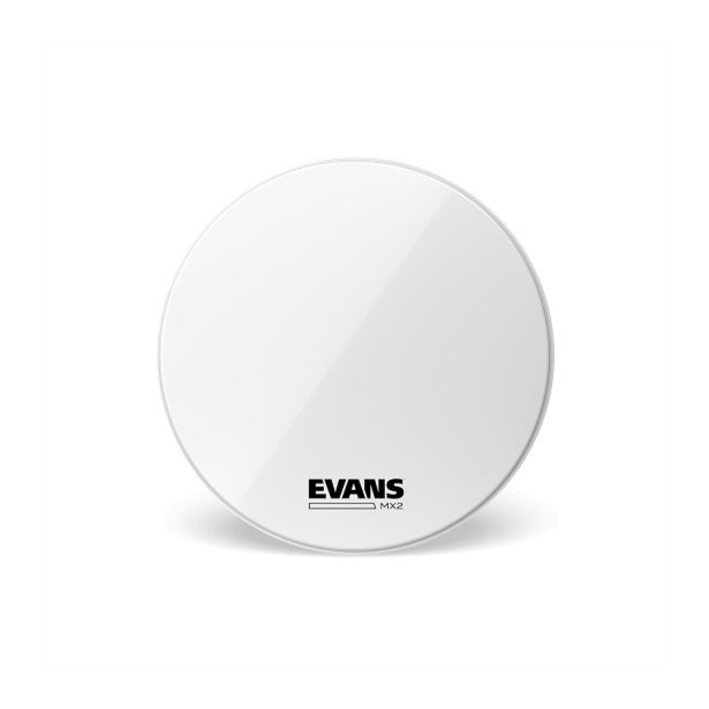 Evans MX2 White Marching Bass Drumhead