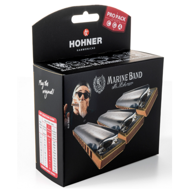 Hohner Harmonica Marine Band 1896 Series-ProPack (Key C, G, A)
