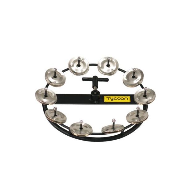 Tycoon Large Hi-Hat Tambourine - 10 Pair Steel Jingles TBHH-10 S