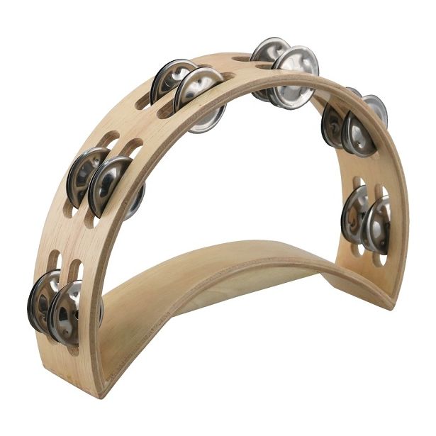 Tycoon Deluxe Wooden Moon Tambourine TBMG