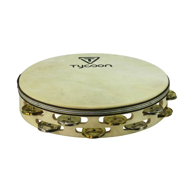 Tycoon Double Row Headed Wooden Tambourine With Mixed Jingles TBWH-D BM