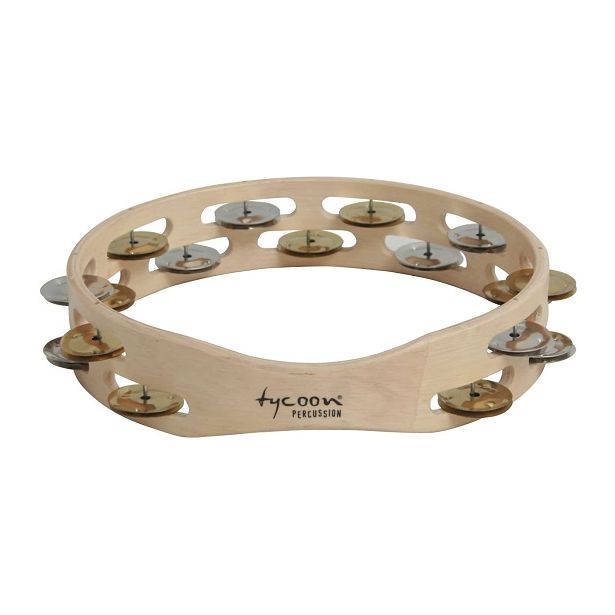 Tycoon Double Row Wooden Tambourine With Mixed Jingles TBW-10D BM