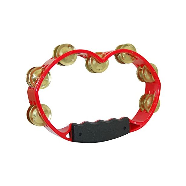 Tycoon Red Plastic Hand-Held Tambourine With Brass Jingles TBH-R BB